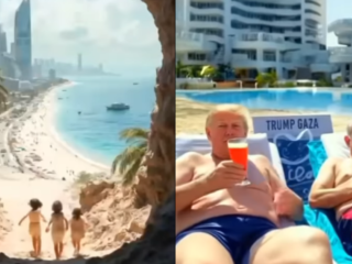 Trump post bizarre AI-video van Gaza in de toekomst: "Trump Gaza nummer één"