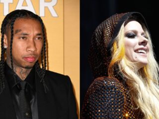 Tyga en Avril Lavigne zoenend gespot tijdens Paris Fashion Week