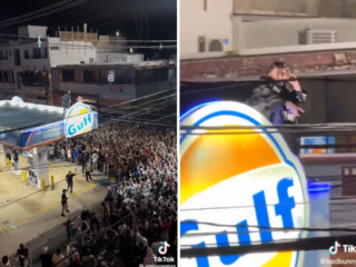 Bad Bunny geeft verrassingsconcert bovenop tankstation in Puerto Rico