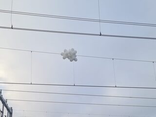 'Valentijnsballonnen' zorgen voor treinstoring bij Utrecht