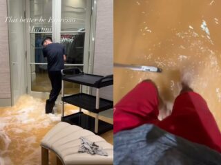 Het zit Drake niet mee: villa volledig onder water