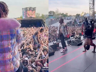 Zien: Lil Pump roept rolstoelatleet Woody Belfort het podium op