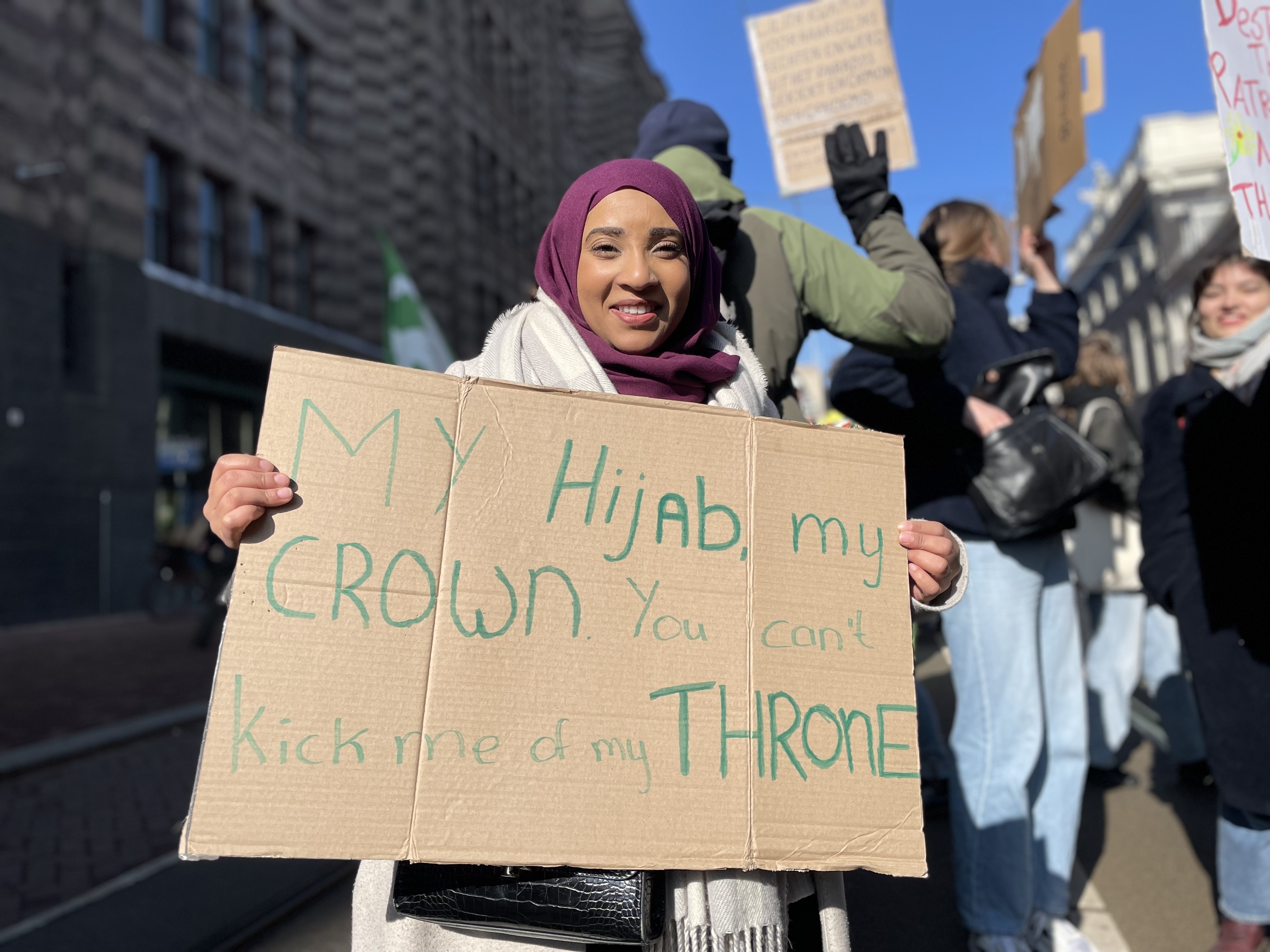 Sanaa op de women's march moslimvrouwen SPEAK
