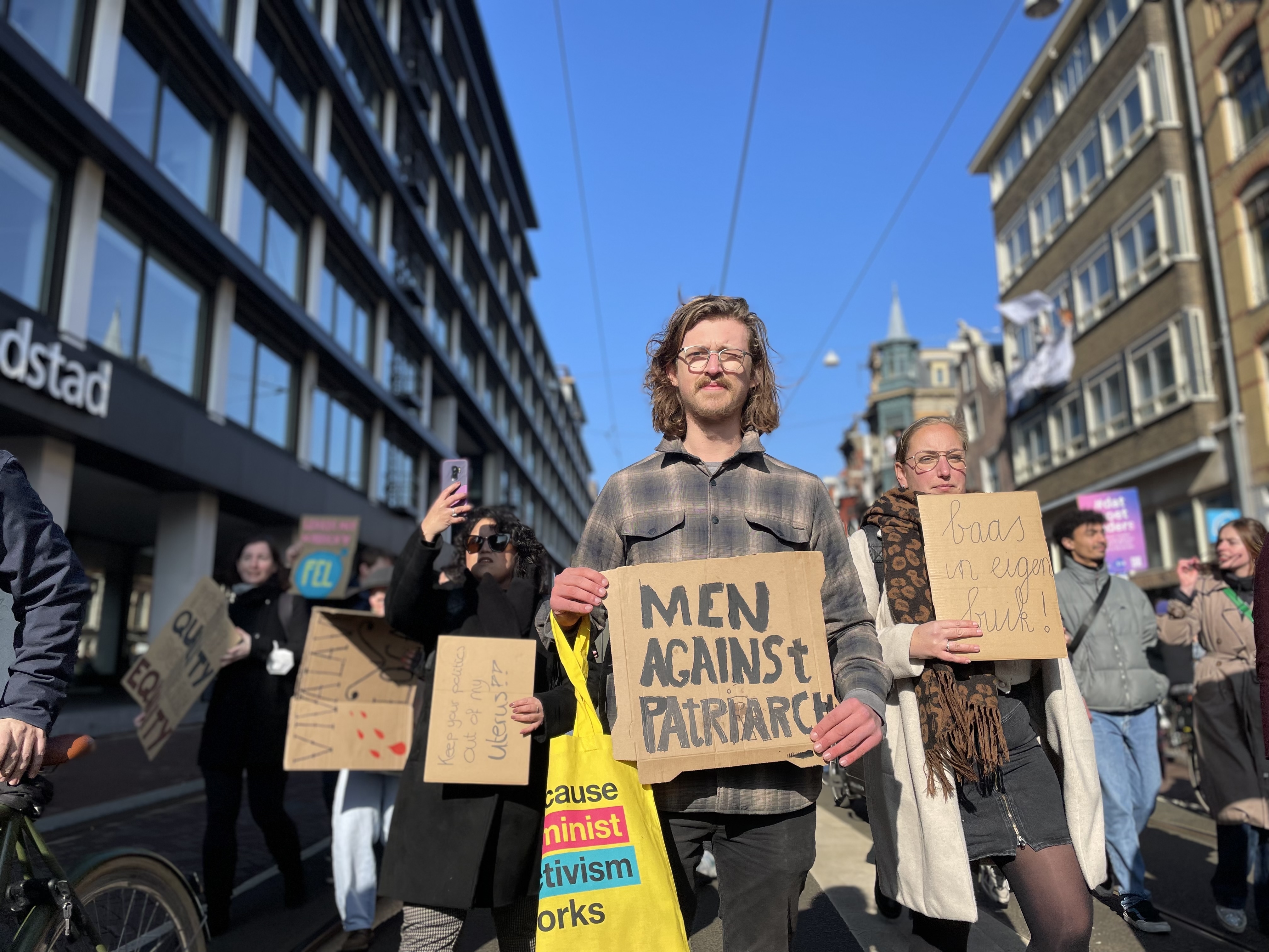 Teun op de women's march