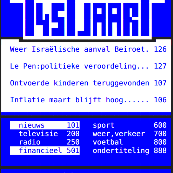 Teletekst bestaat vandaag 45 jaar: Dichter Ingmar Heytze brengt een ode aan het medium