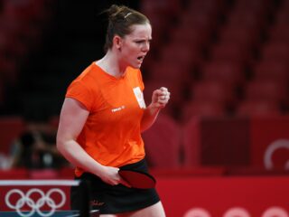 Tafeltennisster en kersverse moeder Britt Eerland wil naar de Spelen: 'Nu kan het nog'