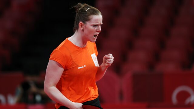 Tafeltennisster en kersverse moeder Britt Eerland wil naar de Spelen: 'Nu kan het nog'