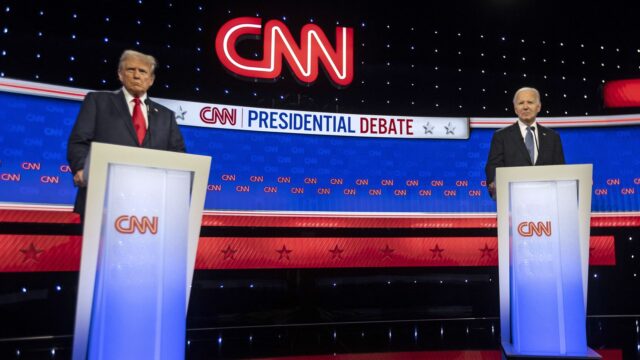 Biden niet overtuigend in eerste verkiezingsdebat met Trump
