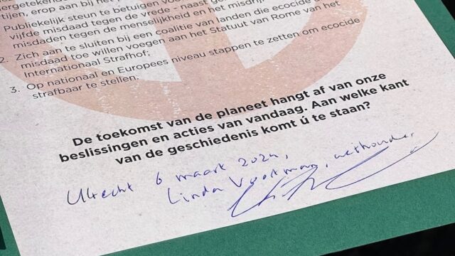 Utrecht tekent als eerste gemeente manifest tegen ecocide