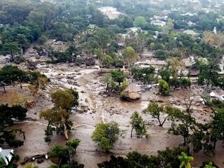 Doden door modderstromen in Californië