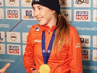 Shorttrackster Lara van Ruijven al bezig met leven na WK-goud
