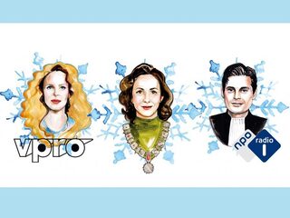 Femke Halsema, Roger Cox en Roxane van Iperen te gast in de marathoninterviews