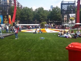 Pop-up park in het centrum van Rotterdam