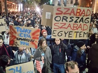 Nederlandse studenten de straat op voor Hongaarse topuniversiteit