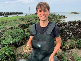 Topsporter Vader vangt nu krabben