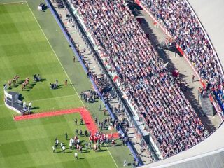Leegloop van voetbalstadions in de Eredivisie