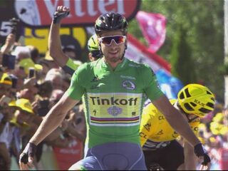 Sagan wint rit, Froome pakt tijd