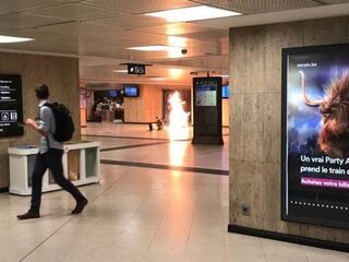 Mislukte aanslag op station Brussel, verdachte doodgeschoten