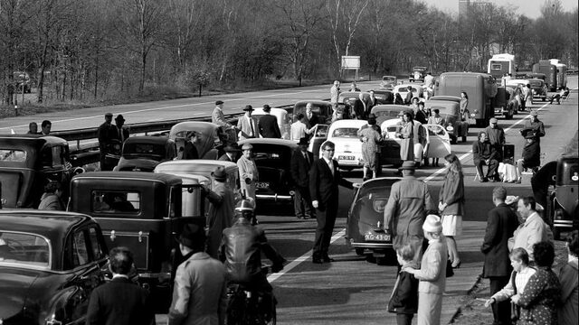 Terug naar 1955: de eerste file en brand in Bussum