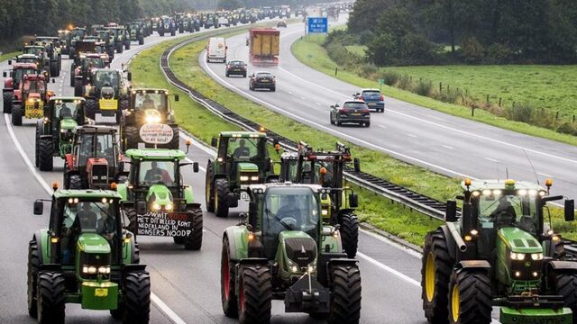 Nog steeds file op Nederlandse snelwegen door boerenprotest