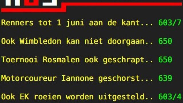 NOS Teletekst bestaat 40 jaar: 'Het is een postzegel die je vol schrijft'