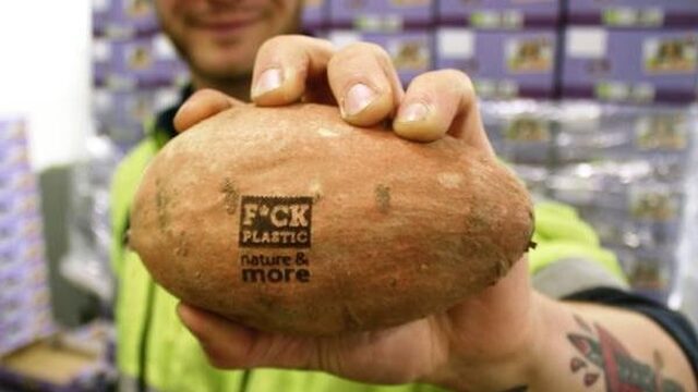 Brandmerk op groente en fruit moet plastic vervangen
