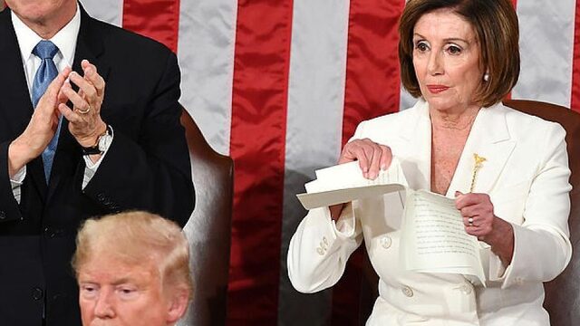 Nancy Pelosi verscheurde Trumps speech: 'Dit soort dingen zul je haar nu vaker zien doen'
