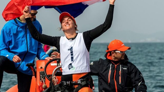 Wereldkampioen windsurfen De Geus had even geen zin in het ruwe water