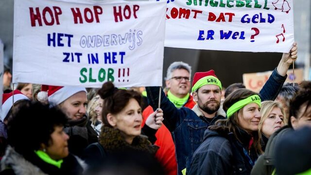Grote staking in het onderwijs, 80 procent van de scholen dicht