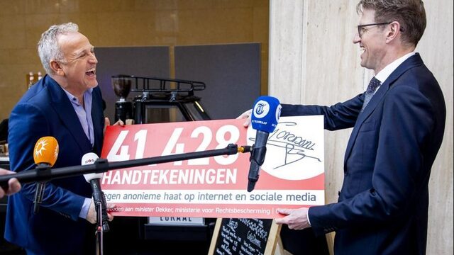 Gordon verzamelt ruim 40.000 handtekeningen tegen online haat