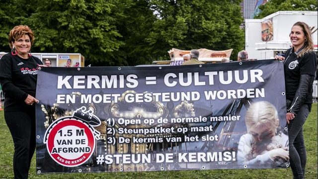 Kermisprotest Malieveld: 'Oneerlijk dat wij tot 1 september moeten wachten'