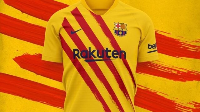 FC Barcelona maakt weer politiek statement, nu met vierde shirt