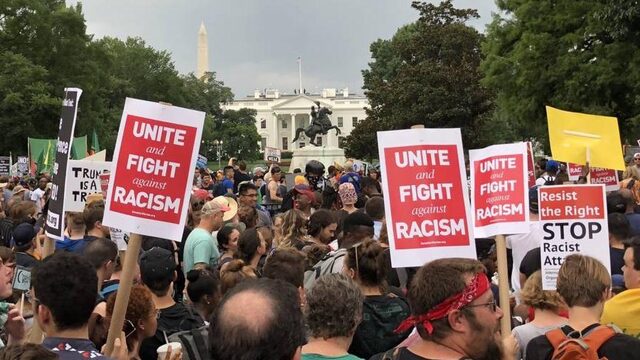 Duizenden betogers in Washington voor protest tegen rechtsextremisten