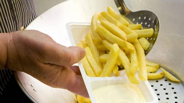Wit plastic frietbakje maakt plaats voor verpakking van palmblad of bamboe