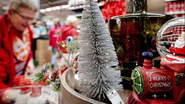 Skiënde kerstmannen en ijspegels aan het plafond: tuincentra is niets te gek