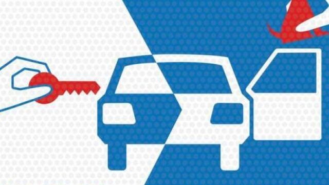 Verkeersbord waarschuwt voor risico's honden in hete auto