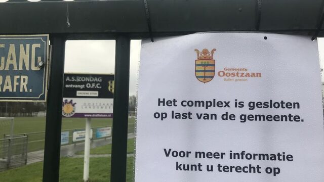 Burgemeester Oostzaan sluit sportcomplex: 'Men voelt zich onveilig'