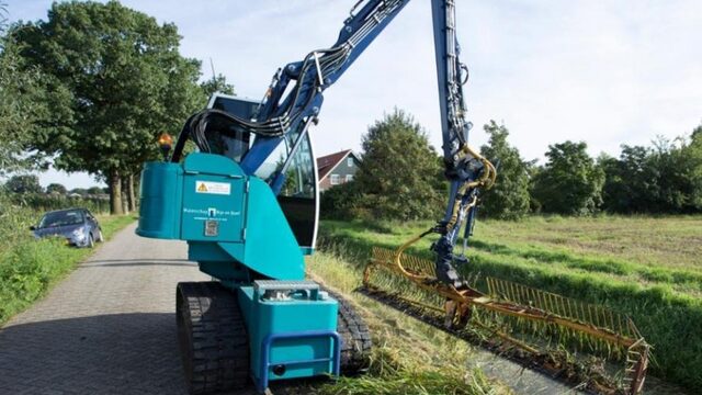 Vissen op het droge door baggeren
