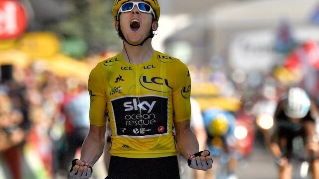 Thomas steviger in het geel na winst op Alpe d'Huez, Dumoulin tweede