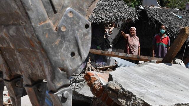 Twee doden door nieuwe aardbeving Lombok van gisteren