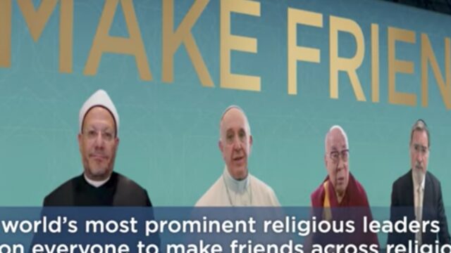 Deze man kreeg alle religieuze leiders in één filmpje