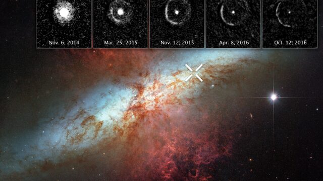 Hubble filmt lichtecho van supernova