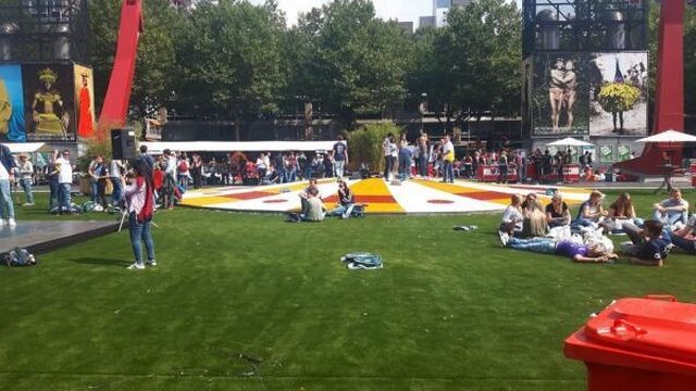 Pop-up park in het centrum van Rotterdam
