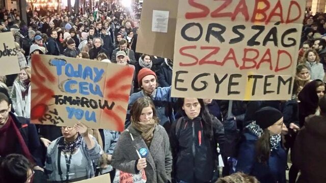 Nederlandse studenten de straat op voor Hongaarse topuniversiteit