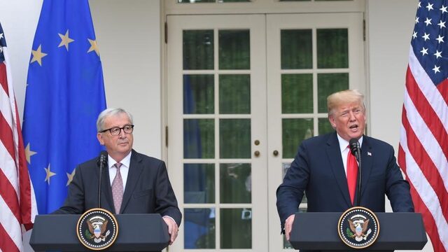 Handelsoorlog tussen VS en EU lijkt afgewend
