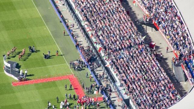 Leegloop van voetbalstadions in de Eredivisie