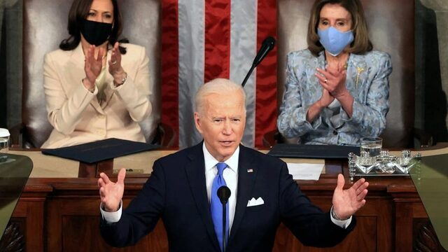 Biden optimistisch in eerste speech voor Congres