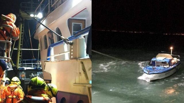 Urker vissers redden 21 migranten op Het Kanaal