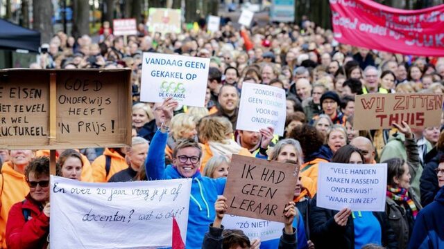Actiebereidheid onder leraren is groot, ondanks inhouden salaris