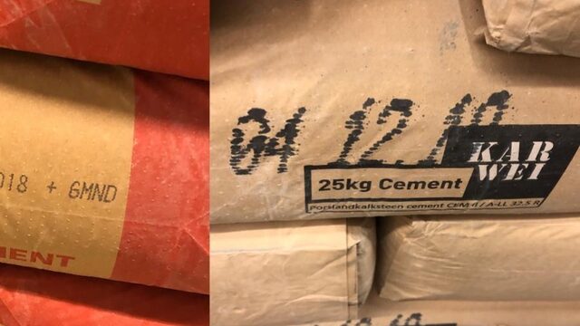 Houdbaarheid cement verstreken: chroom 6 vrij spel